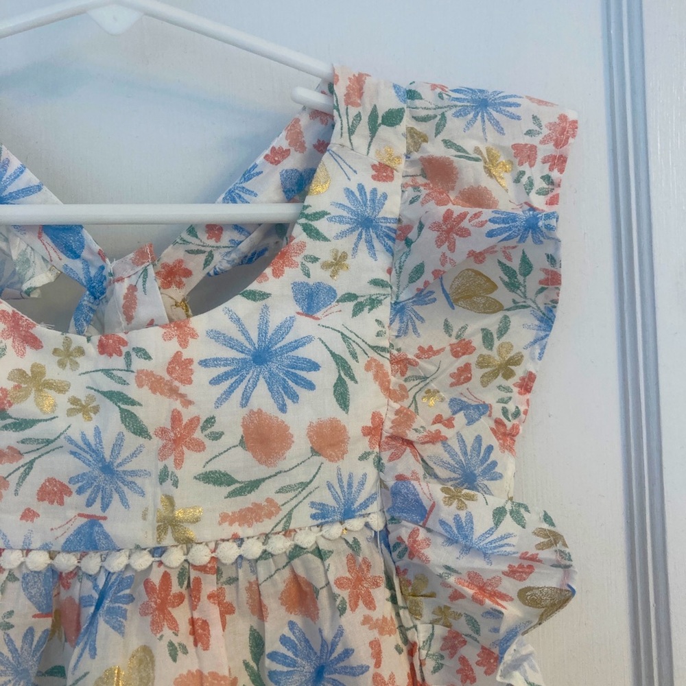 Girls Shabby Chic Spring Ruffle Dress with matching scrunchie, NWT, size 6
